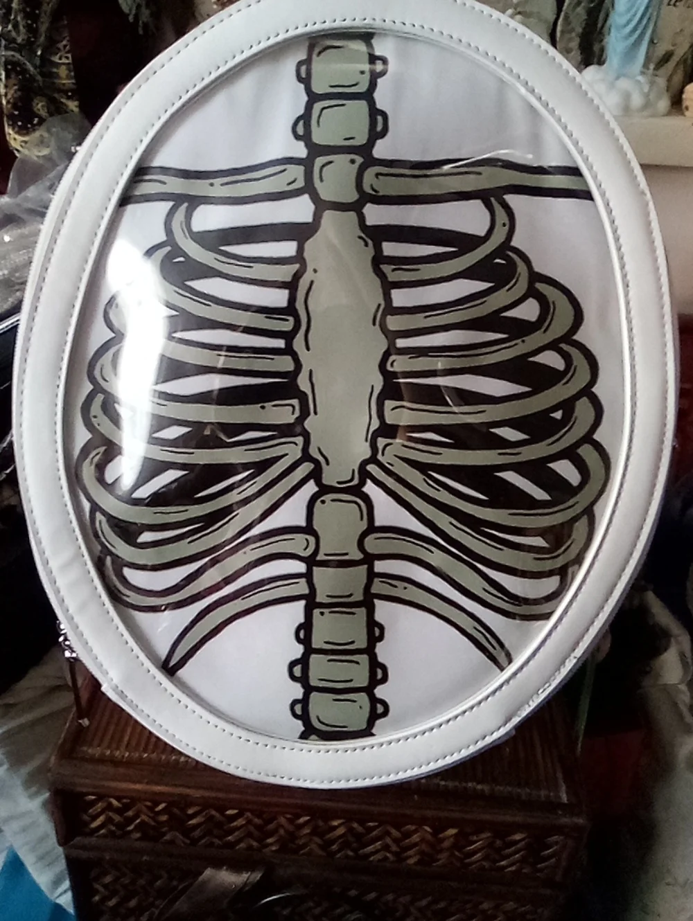 White Framed Ribcage Napsack